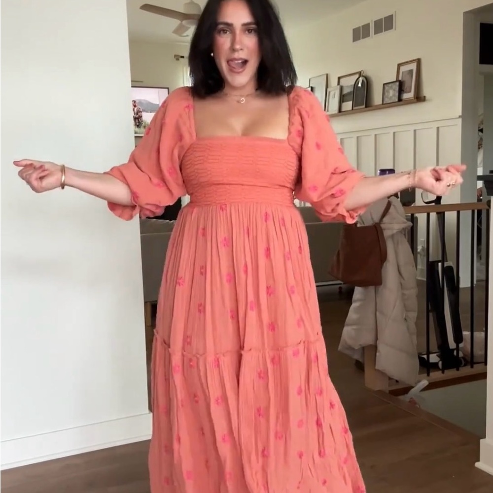 Free People Dahlia Embroidered Maxi Dress